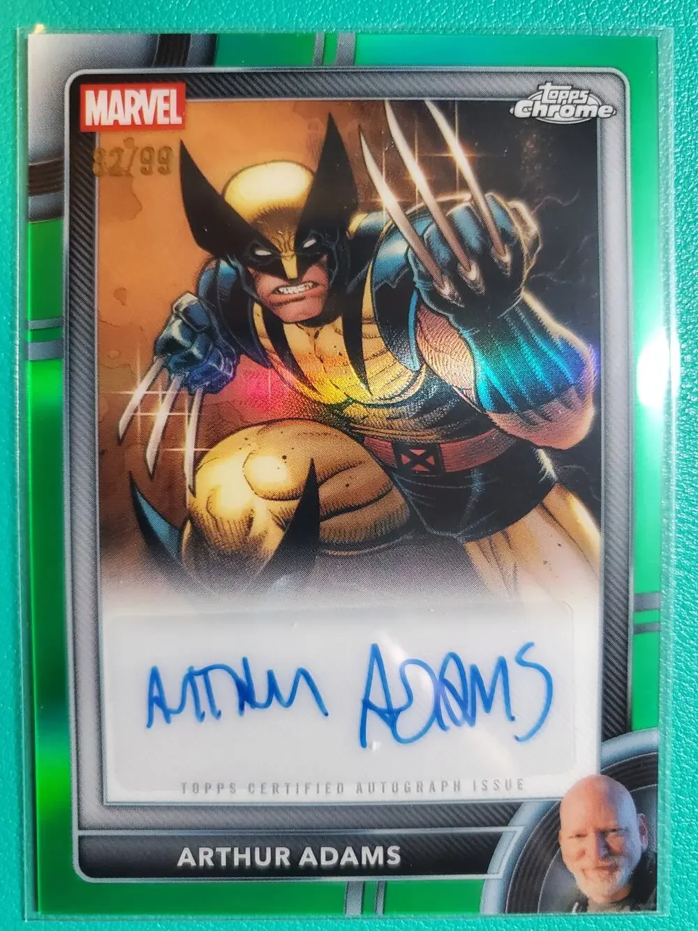 2026 Marvel Chrome #AA-AA Arthur Adams Wolverine Auto /99 Green